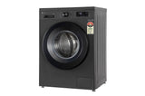 LG 8 kg 5 Star, Inverter Direct Drive Technology, 6 Motion DD, Steam Fully Automatic Front Load Washing Machine with In-built Heater Black, Grey  (FHB1208Z2M)