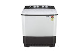 LG 7.0 kg 5-Star Semi-Automatic Top Load Washing Machine | Roller Jet Pulsator | Wind Jet Dry | 3 Wash Programs | In-Built Scrubber | Rat Away Technology Base (P7010NGAZ.ADGQNST, Dark Grey)