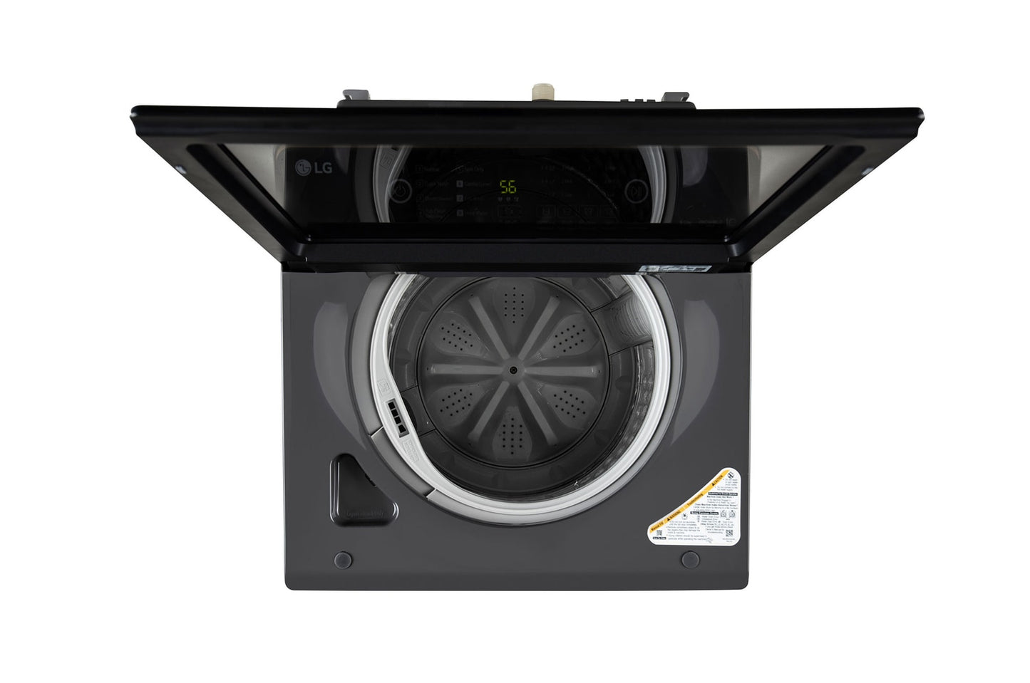 LG 8.0 kg 5 Star TurboDrum Top Load Washing Machine with Smart Diagnosis, Tempered Glass Lid, Soft Closing Door, Quick Wash, Child Lock, Middle Black,T80KMMB3Z
