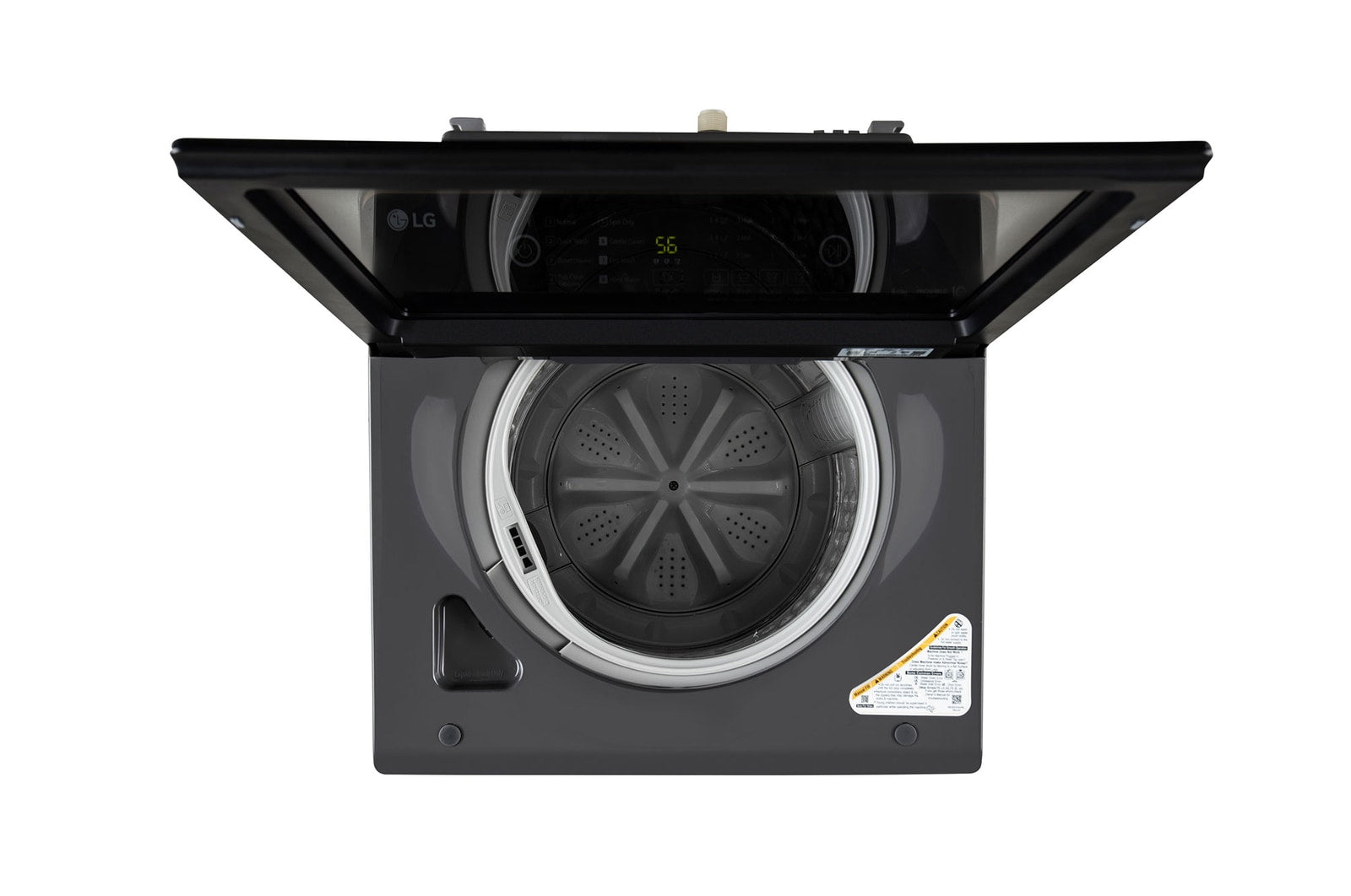 LG 8.0 kg 5 Star TurboDrum Top Load Washing Machine with Smart Diagnosis, Tempered Glass Lid, Soft Closing Door, Quick Wash, Child Lock, Middle Black,T80KMMB3Z