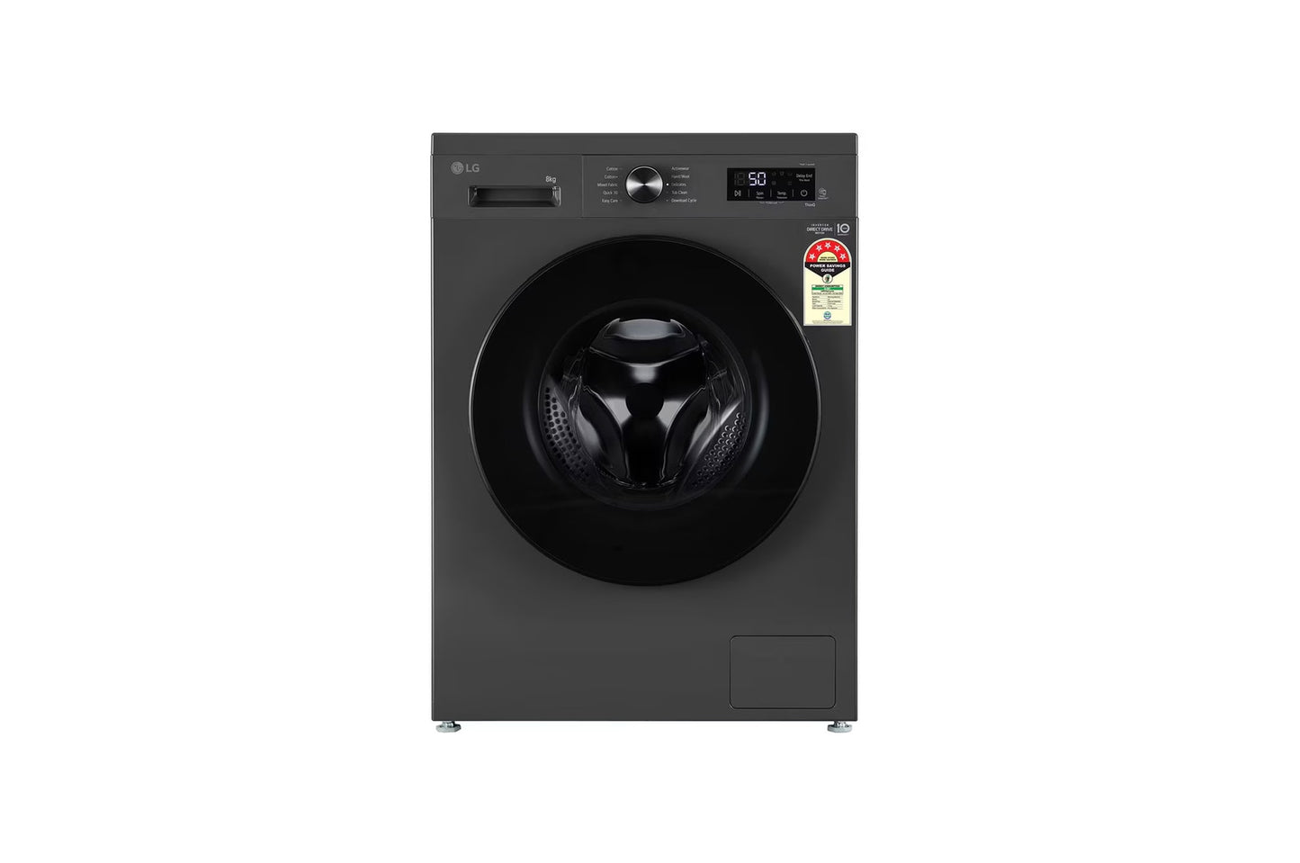 LG 8 kg 5 Star Inverter Direct Drive Front Load Washing Machine with Steam and In-Built Heater,Wi-Fi (Middle Black)-FHB1208Z4M