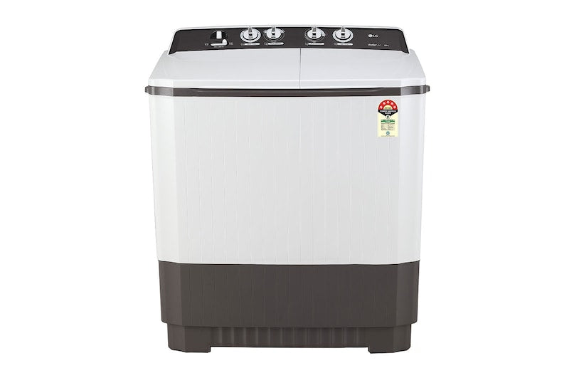 LG 10 kg 5-Star Semi-Automatic Top Load Washing Machine | Roller Jet Pulsator | Wind Jet Dry | 3 Wash Programs | In-Built Scrubber | Rat Away Technology Base (P1040RGAZ.ADGQEIL, Dark Grey)