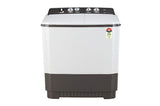 LG 10 kg 5-Star Semi-Automatic Top Load Washing Machine | Roller Jet Pulsator | Wind Jet Dry | 3 Wash Programs | In-Built Scrubber | Rat Away Technology Base (P1040RGAZ.ADGQEIL, Dark Grey)