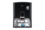 LG RO Water Purifier | Dual Protection Stainless Steel Tank with 10-Year Warranty | Multi-Stage Filtration with Digital Sterilizing Care | 8L Capacity | Wall Mountable | Sleek Solid Black Design | Room Temperature Purified Water-WW132NF