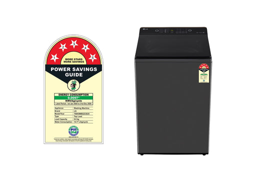 LG 9.0 kg 5 Star TurboDrum Top Load Washing Machine with Smart Diagnosis, Tempered Glass Lid, Soft Closing Door, Quick Wash, Aqua Reserve, Middle Black, T90KMMB3Z