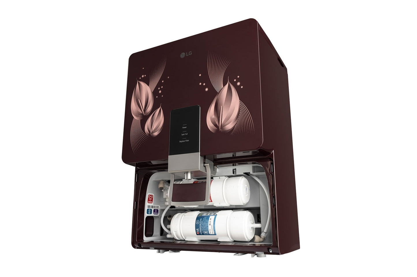 LG Crimson Red RO Water Purifier with 8L Dual Protection Stainless Steel Tank & Mineral Booster - Your family's health, protected by LG- WW146RTLC