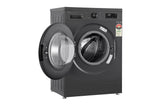LG 8 kg 5 Star, Inverter Direct Drive Technology, 6 Motion DD, Steam Fully Automatic Front Load Washing Machine with In-built Heater Black, Grey  (FHB1208Z2M)