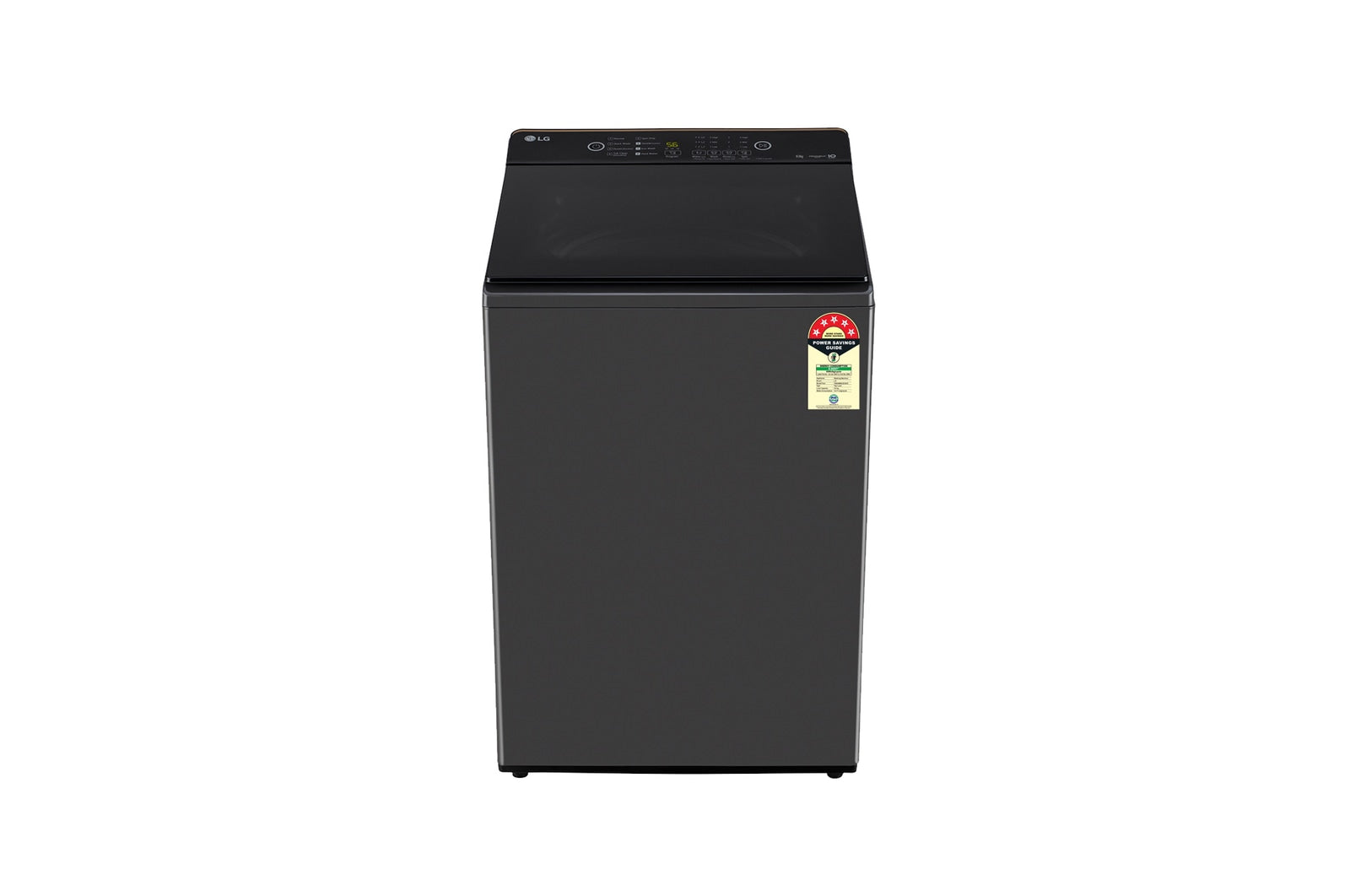 LG 9.0 kg 5 Star TurboDrum Top Load Washing Machine with Smart Diagnosis, Tempered Glass Lid, Soft Closing Door, Quick Wash, Aqua Reserve, Middle Black, T90KMMB3Z