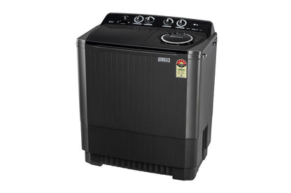LG 11.5 kg 5 Star Semi Automatic Washing Machine with Wind Jet Dry Technology (P115ASLAZ, Full Black)