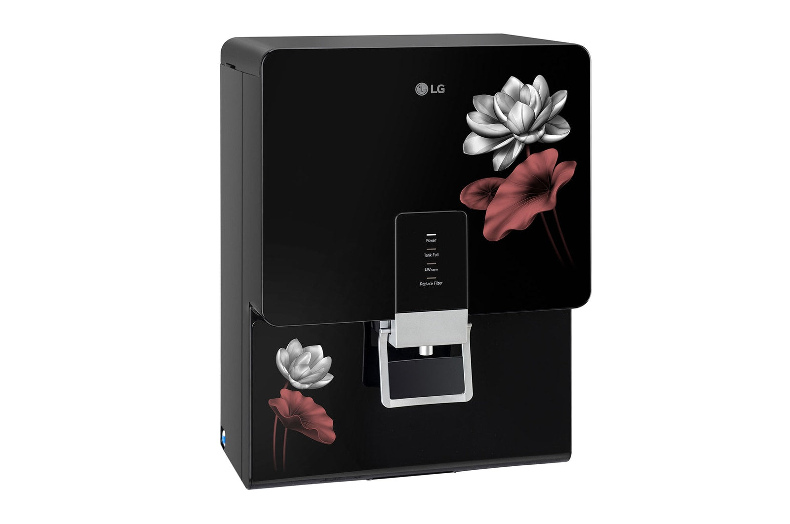 LG Solid Black RO + UV Water Purifier with 8L Dual Protection Stainless Steel Tank, In-Tank UV LED & Mineral Booster - Pure and Safe Water for Your Home- WW156RTTB