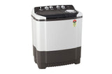 LG 8.5kg 5-Star Semi-Automatic Top Load Washing Machine, Roller Jet Pulsator, Rat Away Technology, Wind Jet Dry, Collar Scrubber, 6.0kg Spin Capacity, Rust Free Plastic Base, 4 Unidirectional Wheels (P8525SGAZ.ADGQEIL, Dark Grey)