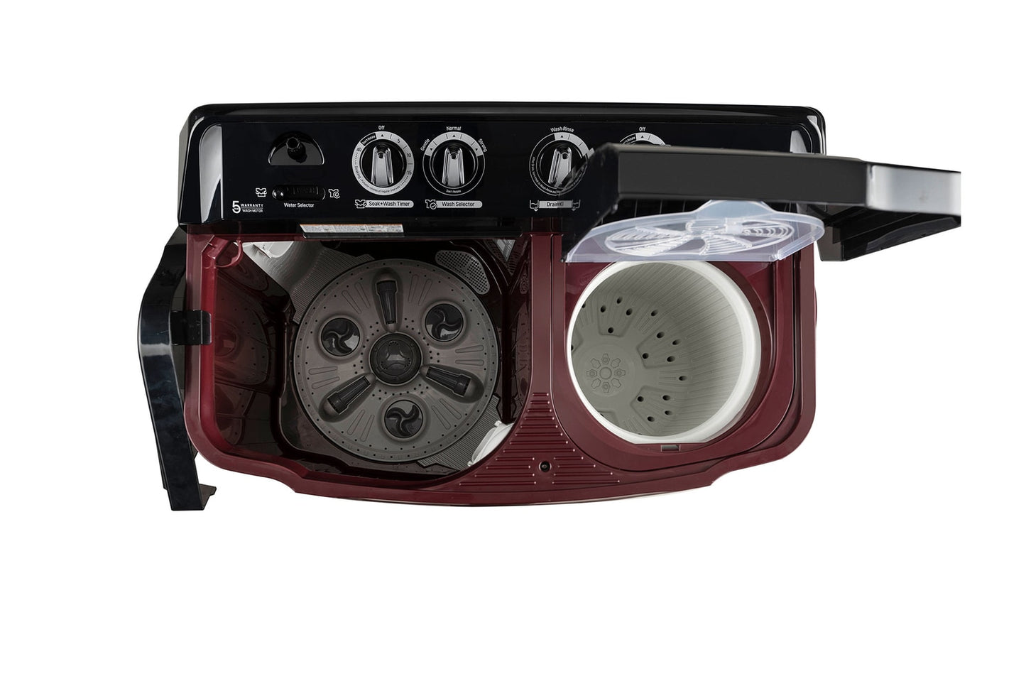 LG 8.5KG Semi Automatic Washing Machine, Roller Jet Pulsator + Soak, Wine-P8535SDAZ