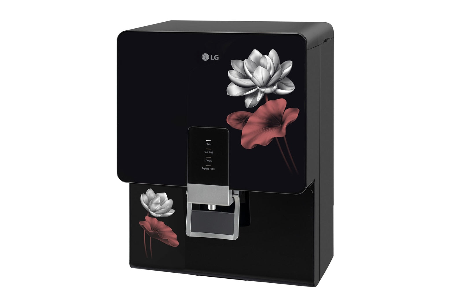 LG Solid Black RO + UV Water Purifier with 8L Dual Protection Stainless Steel Tank, In-Tank UV LED & Mineral Booster - Pure and Safe Water for Your Home- WW156RTTB