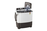 LG 8.5kg 5-Star Semi-Automatic Top Load Washing Machine, Roller Jet Pulsator, Rat Away Technology, Wind Jet Dry, Collar Scrubber, 6.0kg Spin Capacity, Rust Free Plastic Base, 4 Unidirectional Wheels (P8525SGAZ.ADGQEIL, Dark Grey)