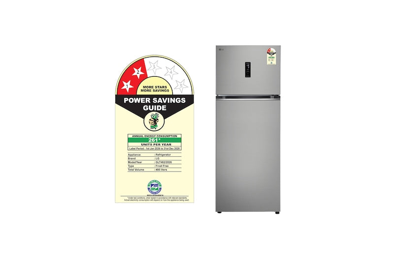 LG 466 Litres 2 Star Frost Free Double Door Smart Wifi Enabled Convertible Refrigerator with Fresh 0 Zone (GLT4626TEBM.DBMZEBN, Black Mirror) (2026 Model)